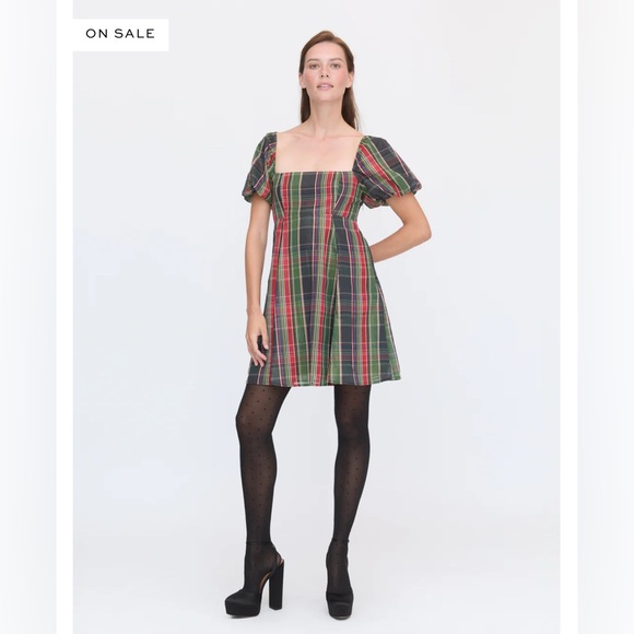 Hill House Home Matilda Mini Dress in Tartan Lamé - EUC - Size Small - Picture 1 of 3